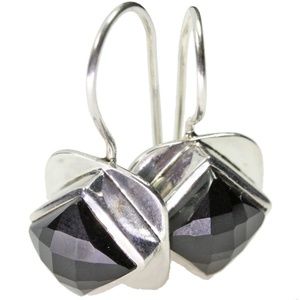 Black Onyx Base Balancing Dangle Earrings